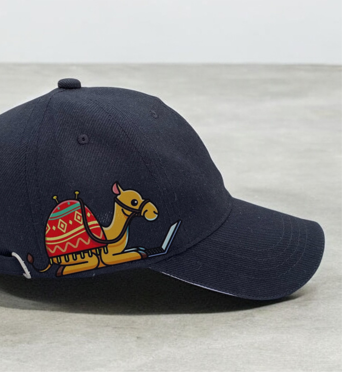 Baseball cap with Camel printed onit