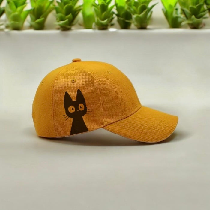 Shocked Cat on Baseball Cap